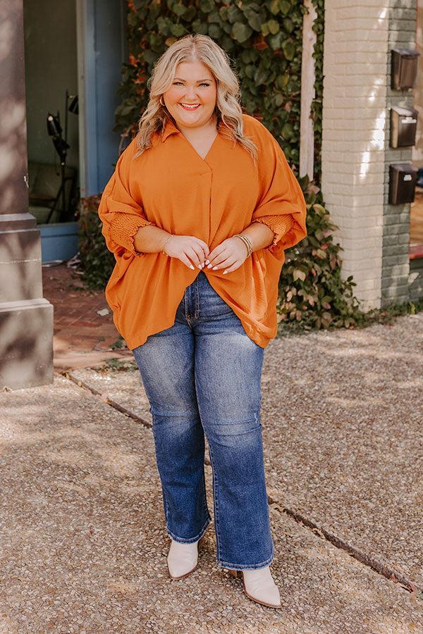 Luxe Lane Shift Top In Pumpkin Curves Product Image