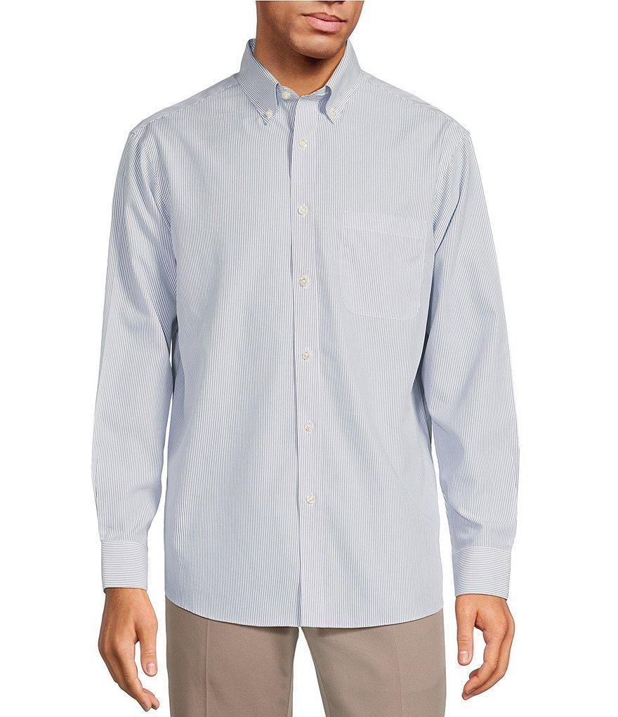 Gold Label Roundtree & Yorke Long Sleeve Pin Stripe Button Down Collar Shirt Product Image