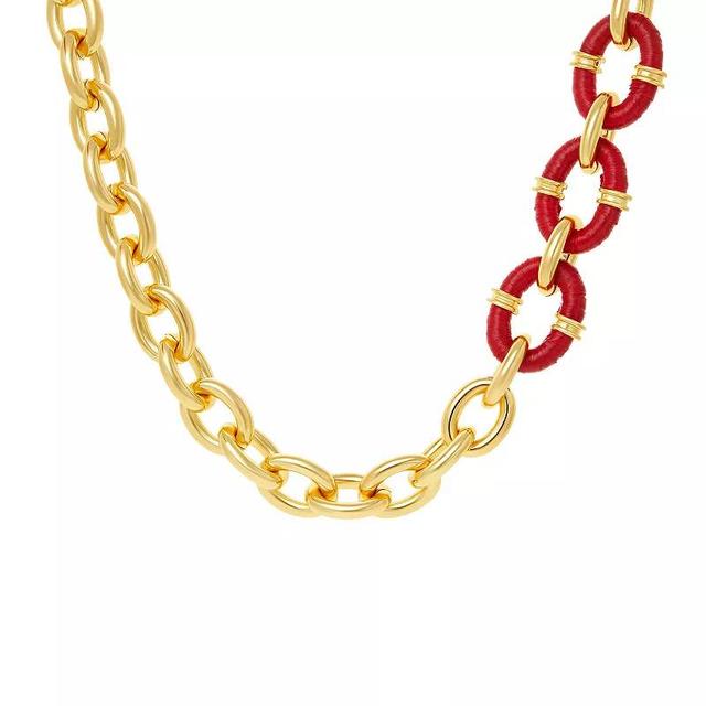 Emberly Multi-Link Necklace, Womens, Red Product Image