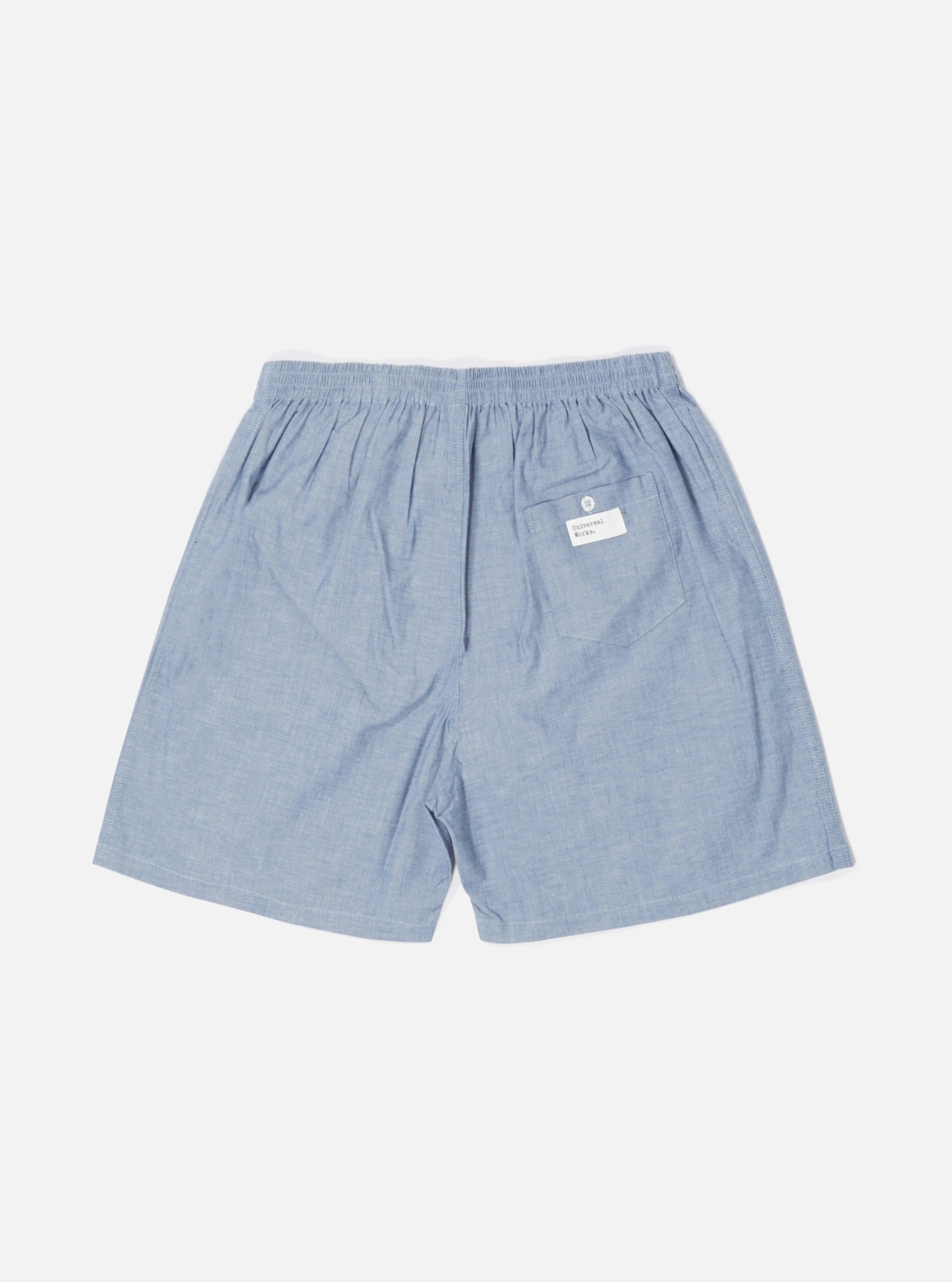 Universal Works Boxer Short in Chambray Cotton Product Image