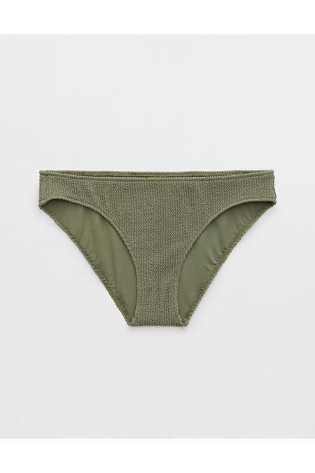 Aerie Shimmery Crinkle Full Coverage Bikini Bottom Women's Product Image