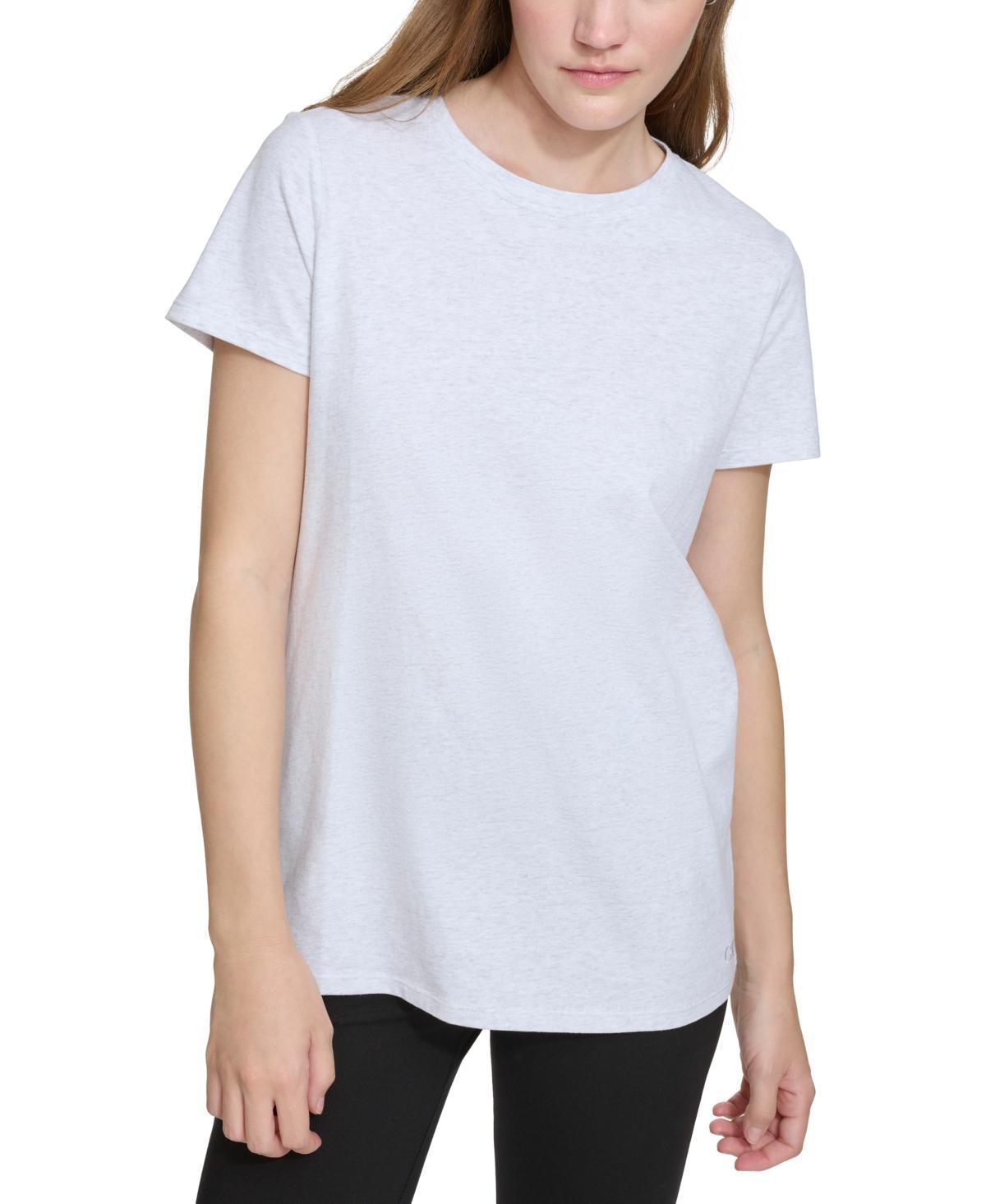 Women's Cotton Embroidered-Logo Crewneck Tee Product Image