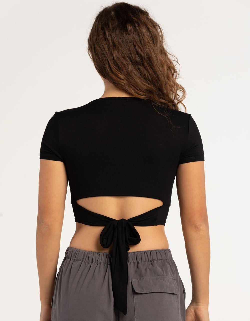 RSQ Womens Open Back Crop Top Product Image