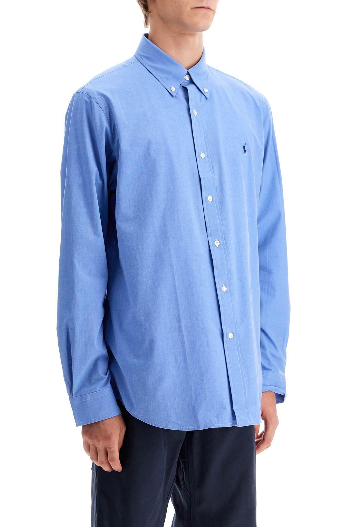 POLO RALPH LAUREN Custom Fit Cotton Stretch Shirt In Blue Product Image