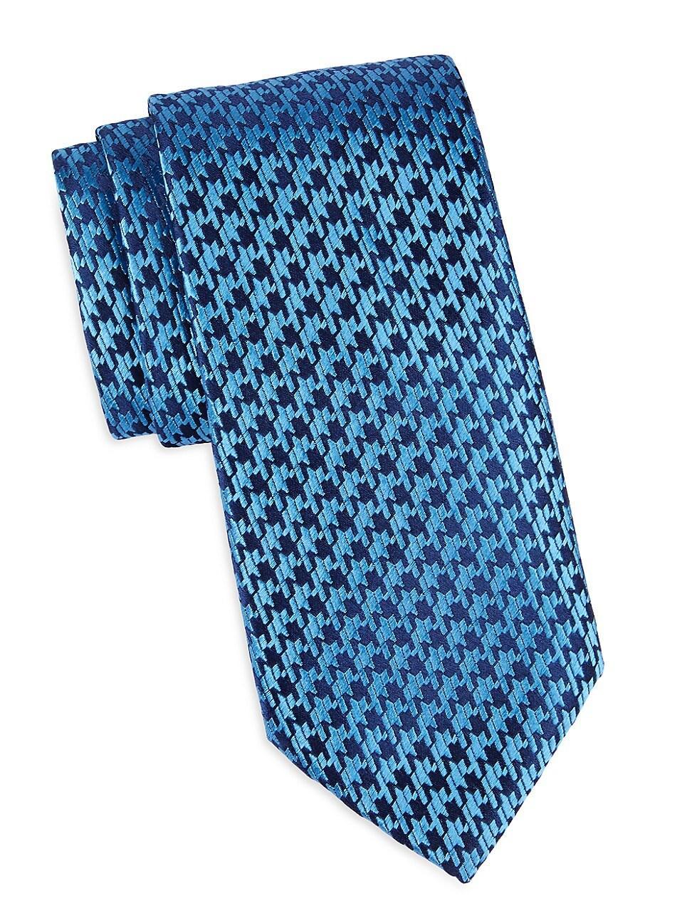 Mens Houndstooth Silk Jacquard Tie Product Image