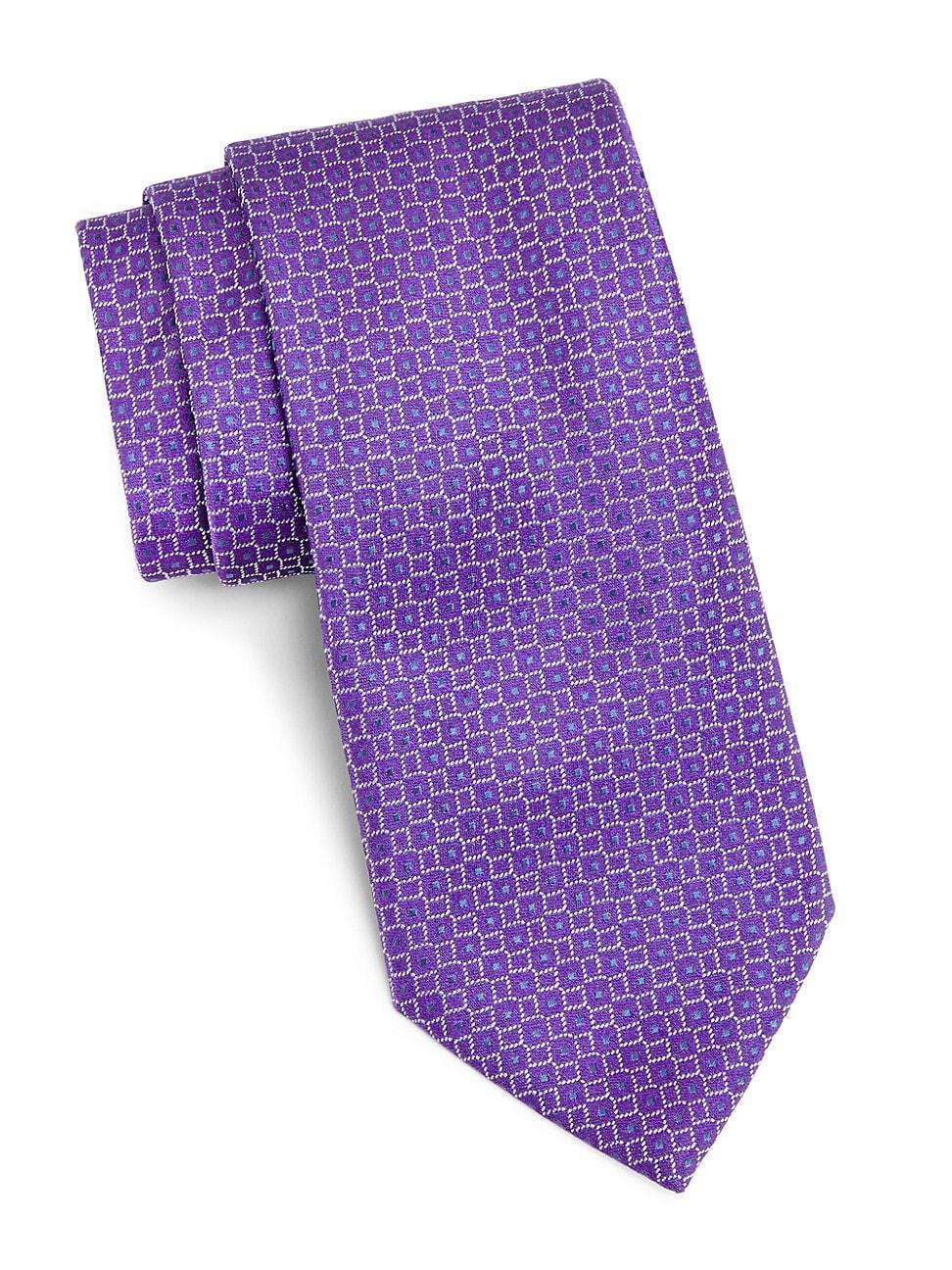 Mens Geometric Silk Tie Product Image