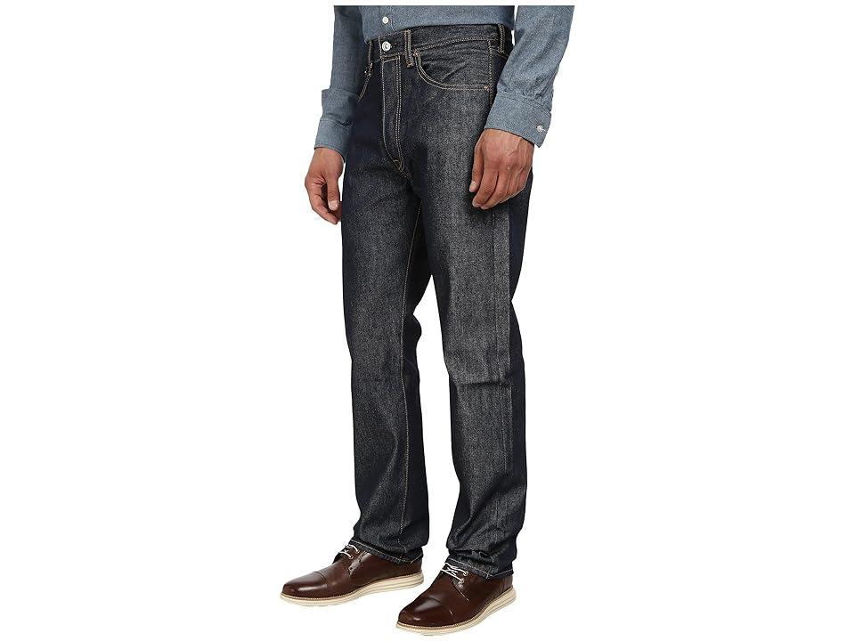 Mens Levis 501 Original Shrink-To-Fit Jeans Rigid Blue Product Image