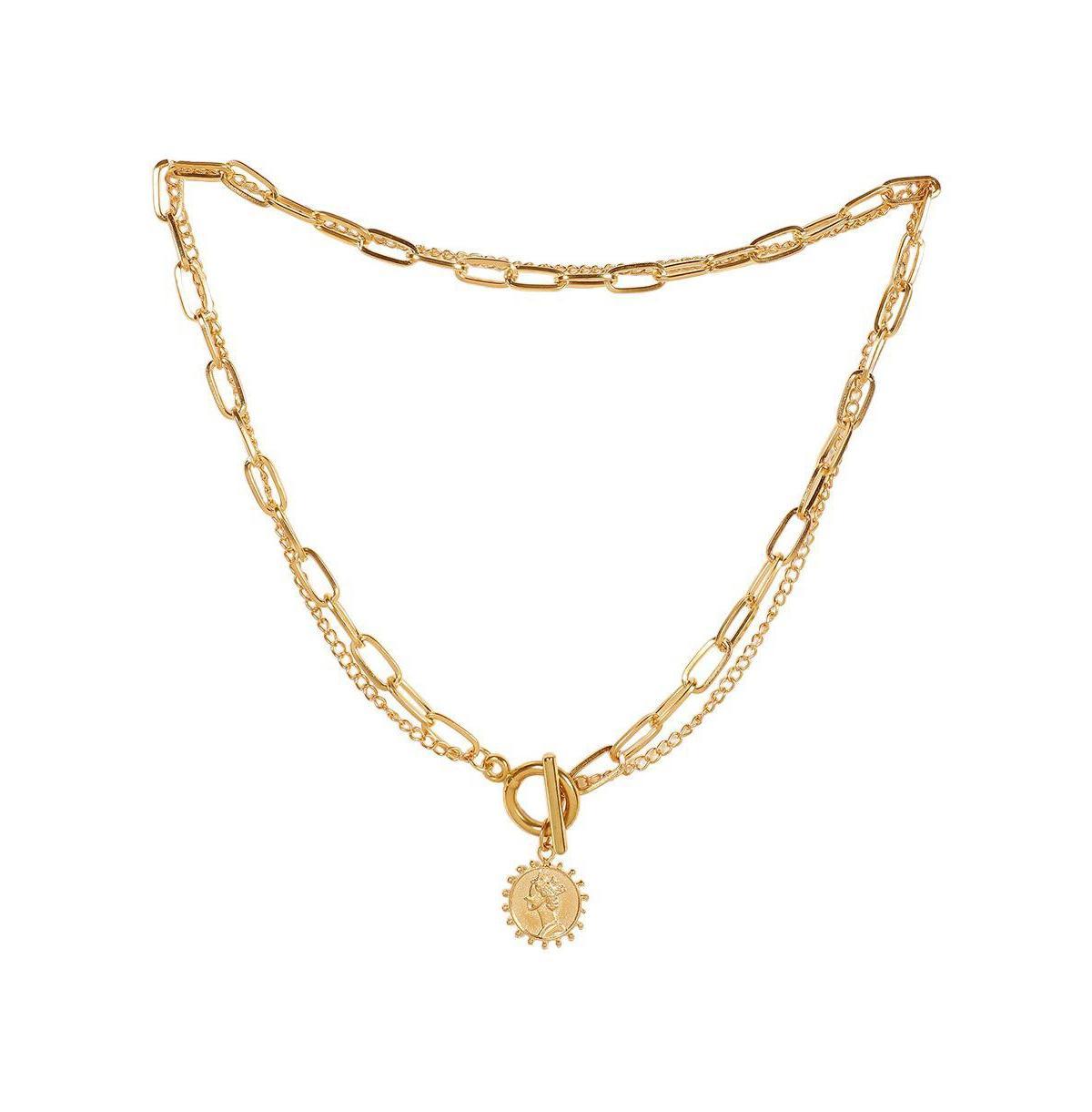 Sohi Womens Coin Chain Necklace Product Image