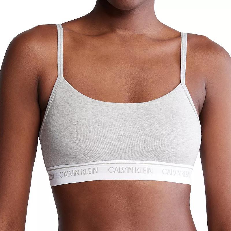 Womens Calvin Klein Archive Logo Lightly Lined Bralette QF7534 Red Product Image