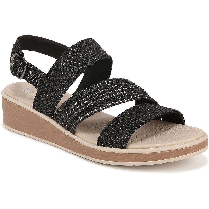 Bzees Bravo Womens Shimmer Strappy Wedge Sandals Product Image