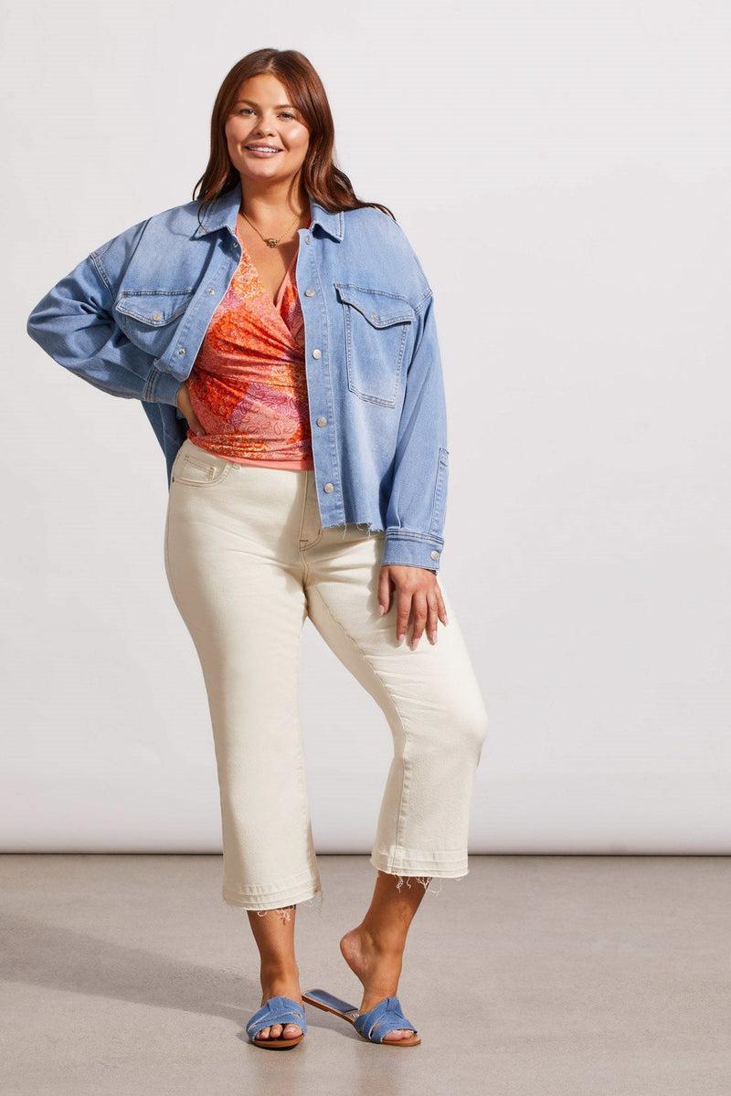 Cropped Denim Shacked With Pockets Product Image