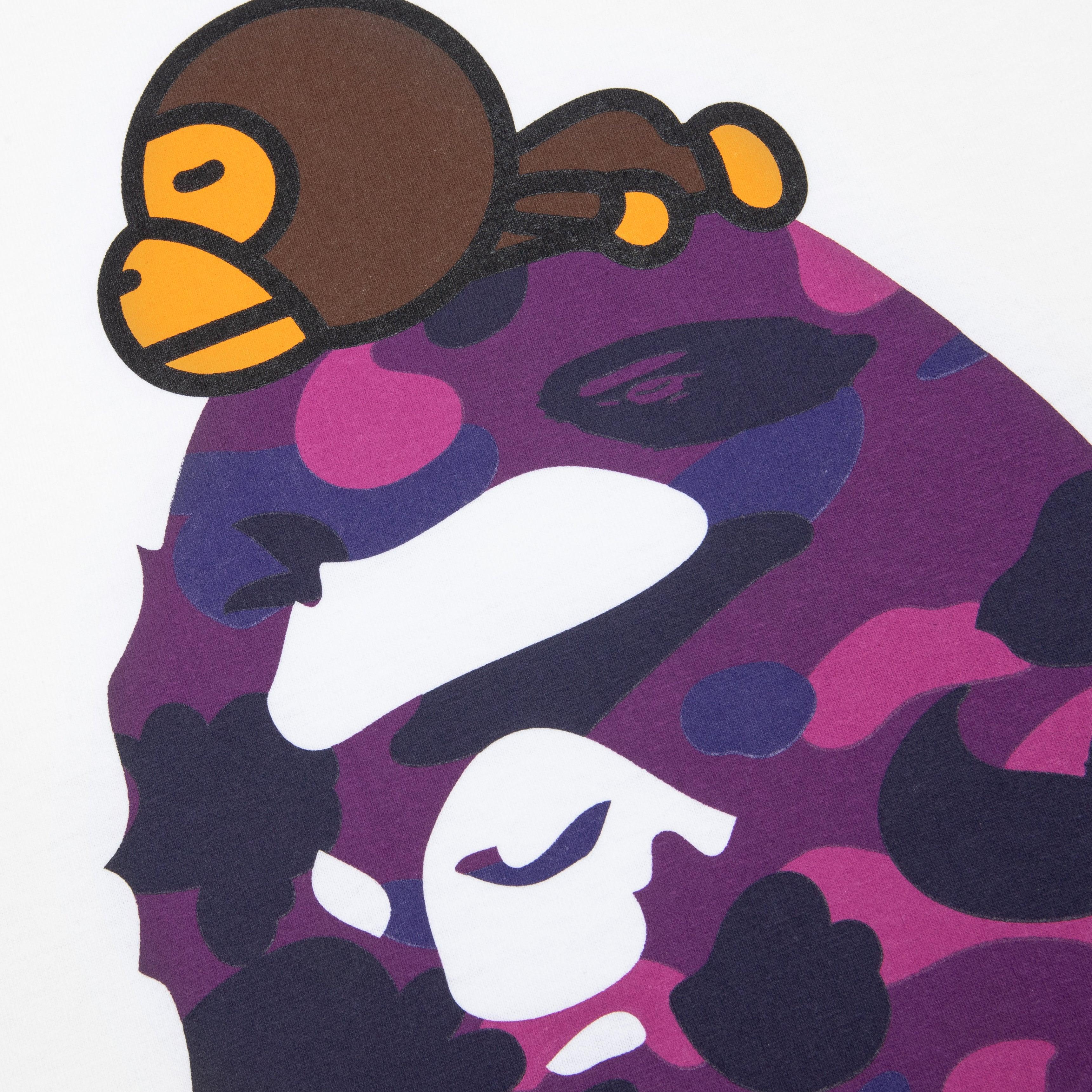 Color Camo Milo on Big Ape Tee - White/Purple Male Product Image