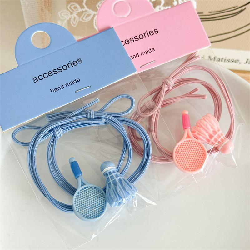 Set: Racquet Hair Tie + Shuttlecock Hair Tie Product Image