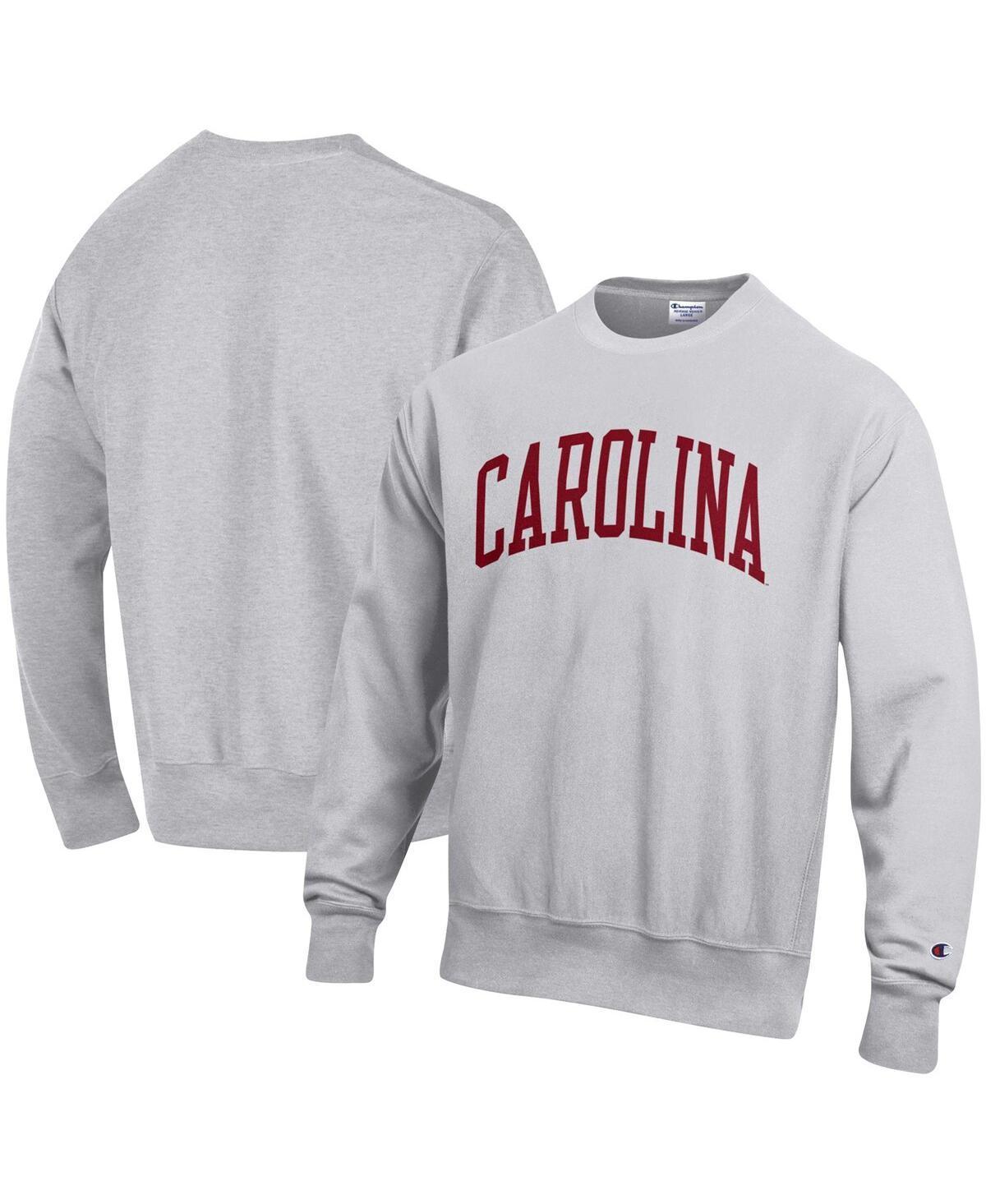 Mens Champion Heathered Gray South Carolina Gamecocks Arch Reverse Weave Pullover Sweatshirt Product Image