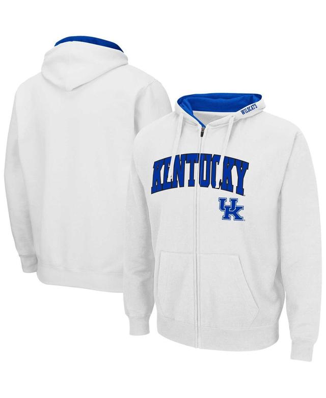 Mens Colosseum White Kentucky Wildcats Arch & Team Logo 3.0 Full-Zip Hoodie Product Image