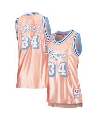 Womens Mitchell & Ness Shaquille ONeal Los Angeles Lakers 75th Anniversary Rose Gold 1996 Swingman Jersey Product Image