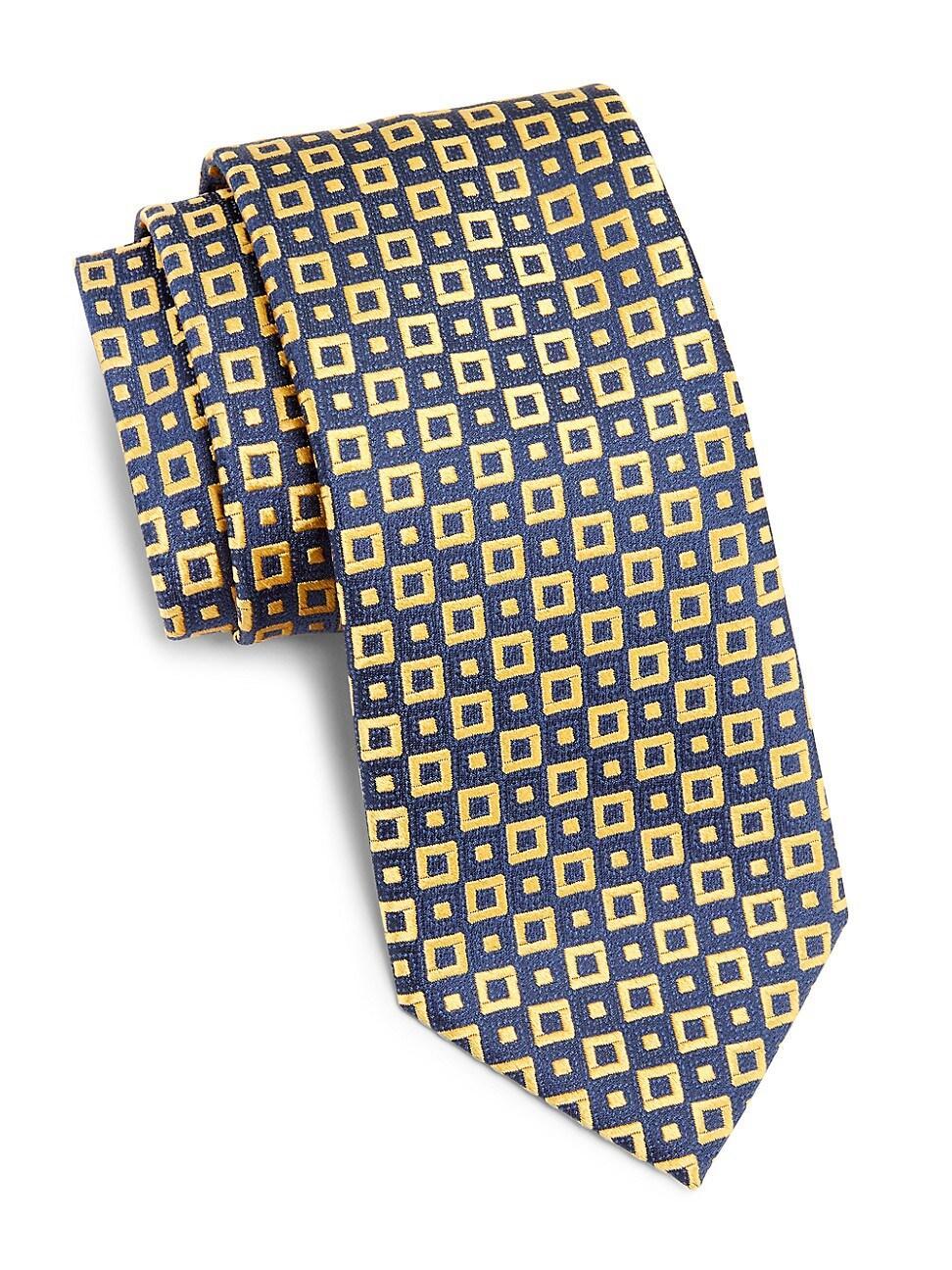 Mens Geometric Silk Tie Product Image