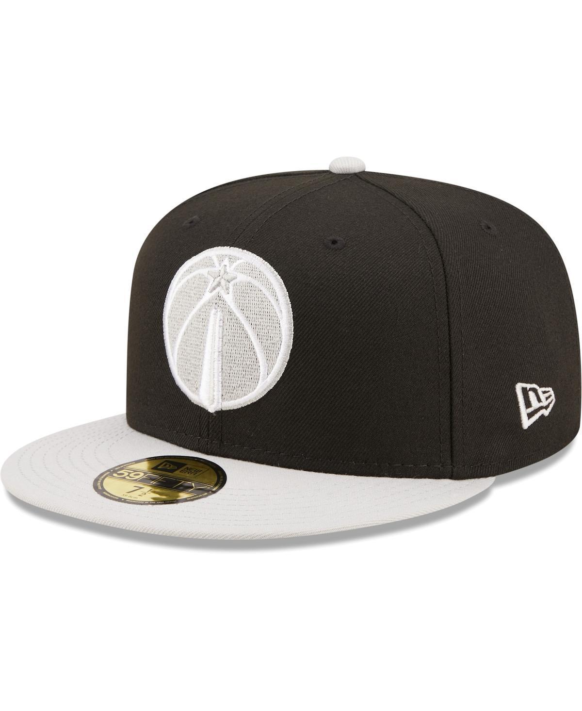 Mens New Era Black/Gray Washington Wizards Two-Tone Color Pack 59FIFTY Fitted Hat Product Image