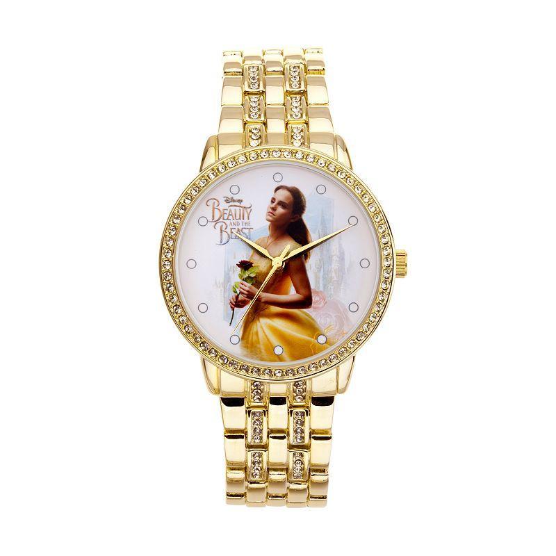 Disneys Beauty and the Beast Princess Belle Womens Crystal Watch Yellow Product Image