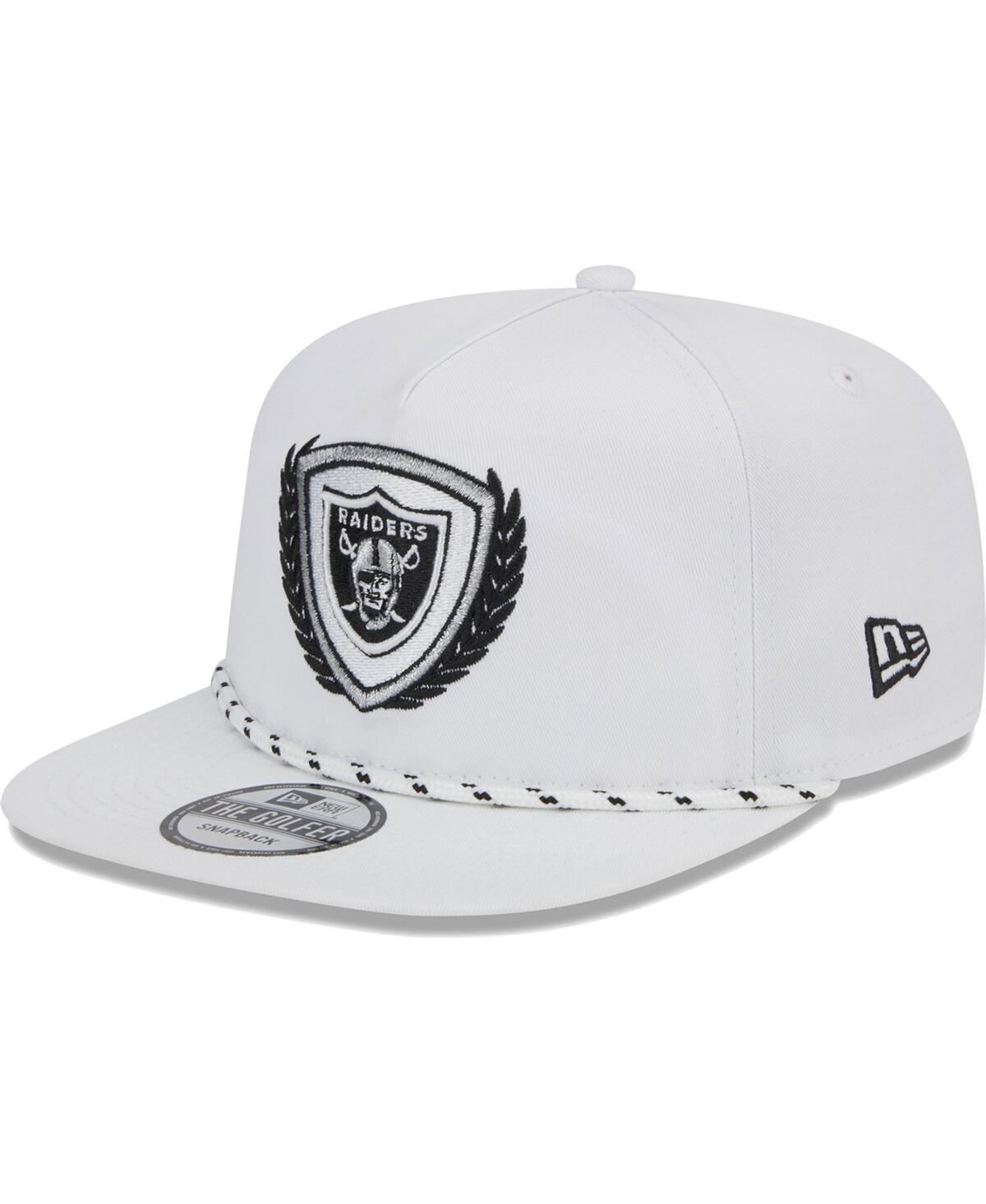 Mens New Era White Las Vegas Raiders Tee Golfer 9FIFTY Snapback Hat Product Image