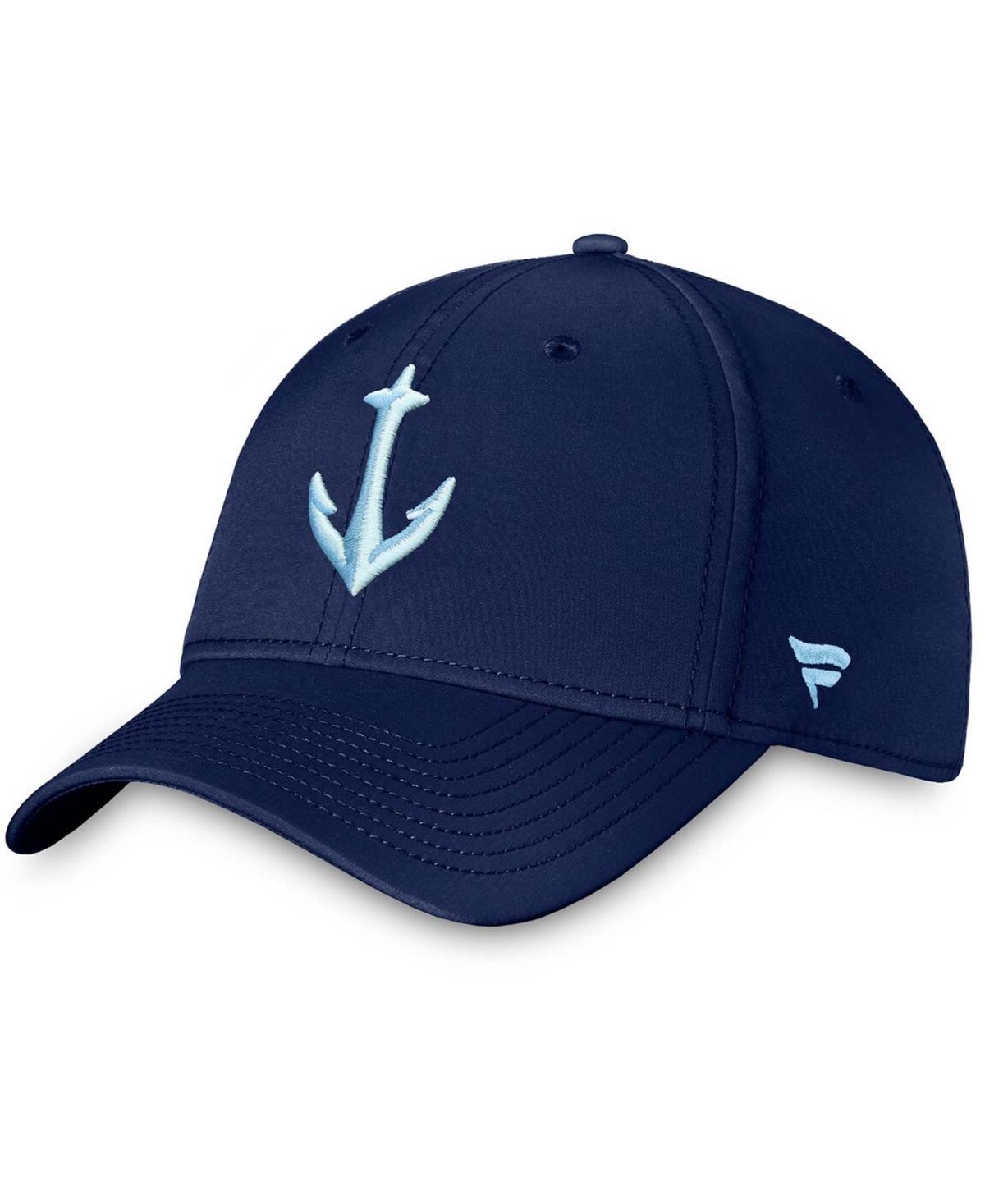 Mens Fanatics Branded Deep Sea Blue Seattle Kraken Secondary Logo Flex Hat Product Image