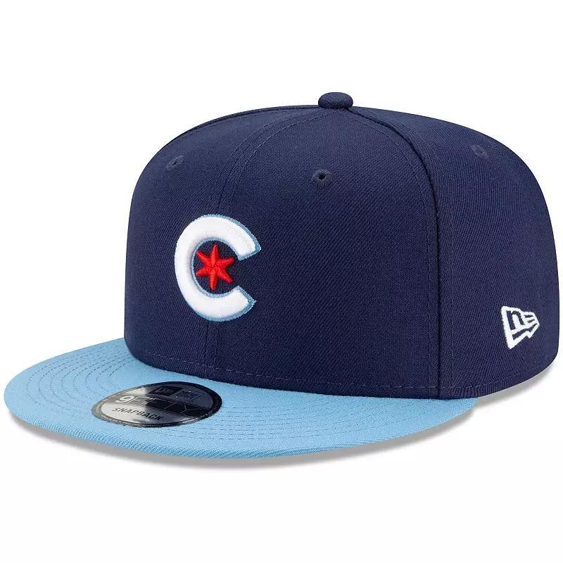 Mens New Era /Light Blue Chicago Cubs 2021 City Connect 9FIFTY Snapback Adjustable Hat Product Image