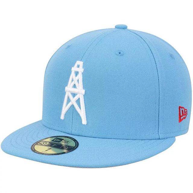 Mens New Era Houston Oilers Team Basic Throwback 59FIFTY Fitted Hat Product Image