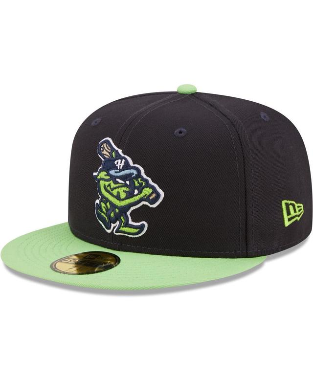 Mens New Era Navy Hillsboro Hops Authentic Collection 59FIFTY Fitted Hat Product Image