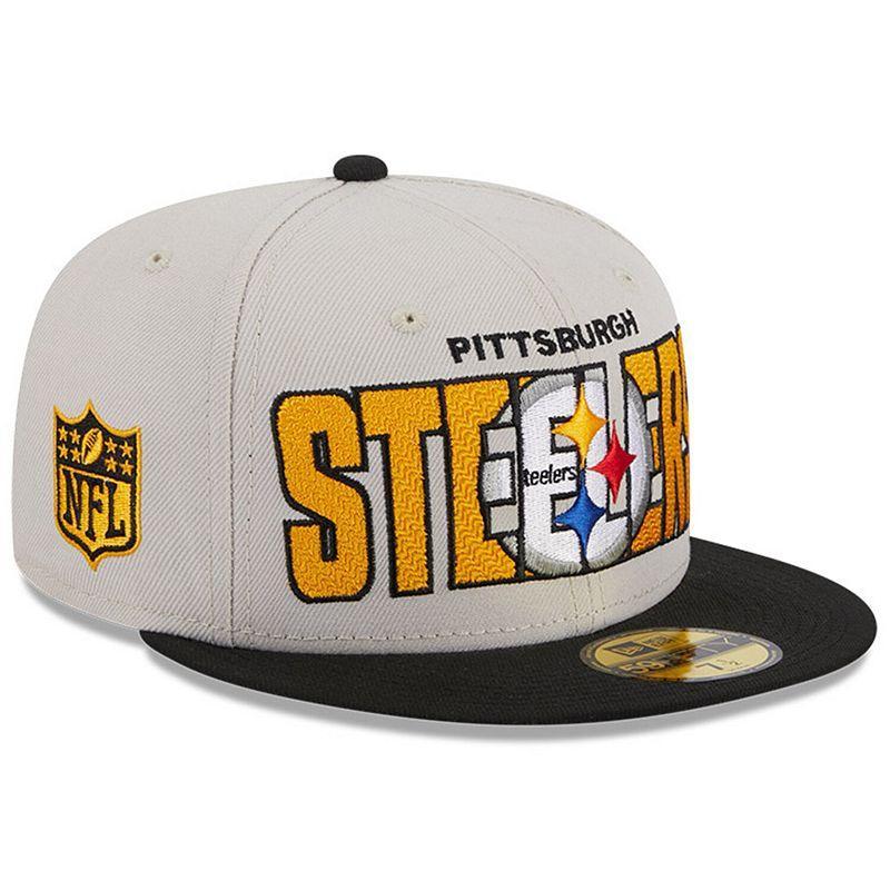 Mens New Era Stone Pittsburgh Steelers 2023 Nfl Draft On Stage 59FIFTY Fitted Hat - Stone Product Image