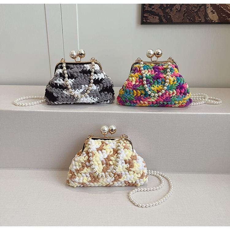 Patterned Faux Pearl Crossbody Bag Product Image