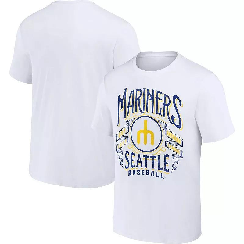 Mens Darius Rucker Collection by Fanatics White Seattle Mariners Distressed Rock T-shirt Product Image