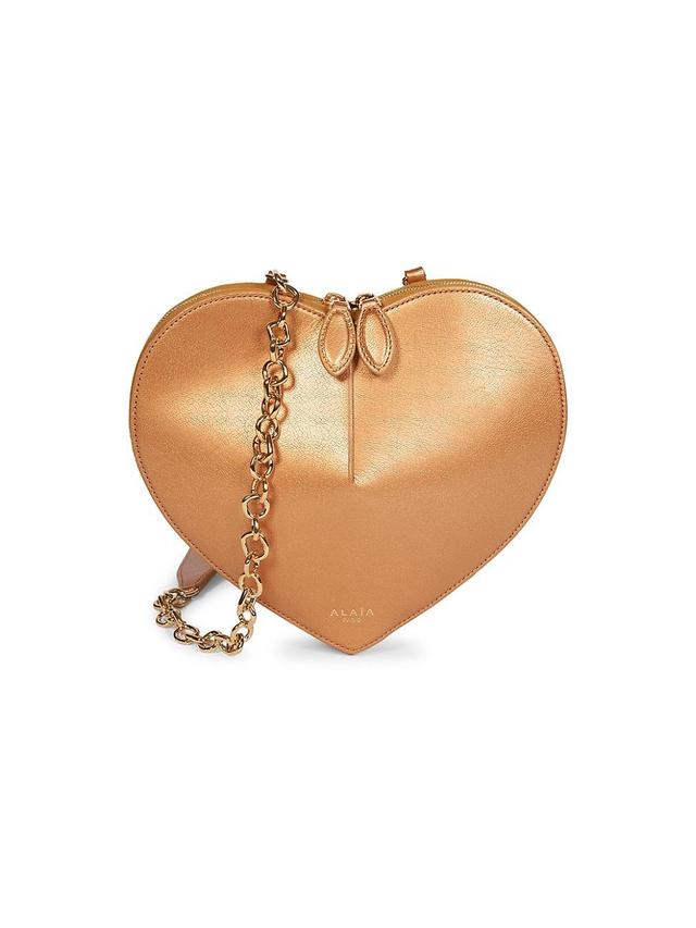 Womens Le Coeur Leather Chain Shoulder Bag Product Image