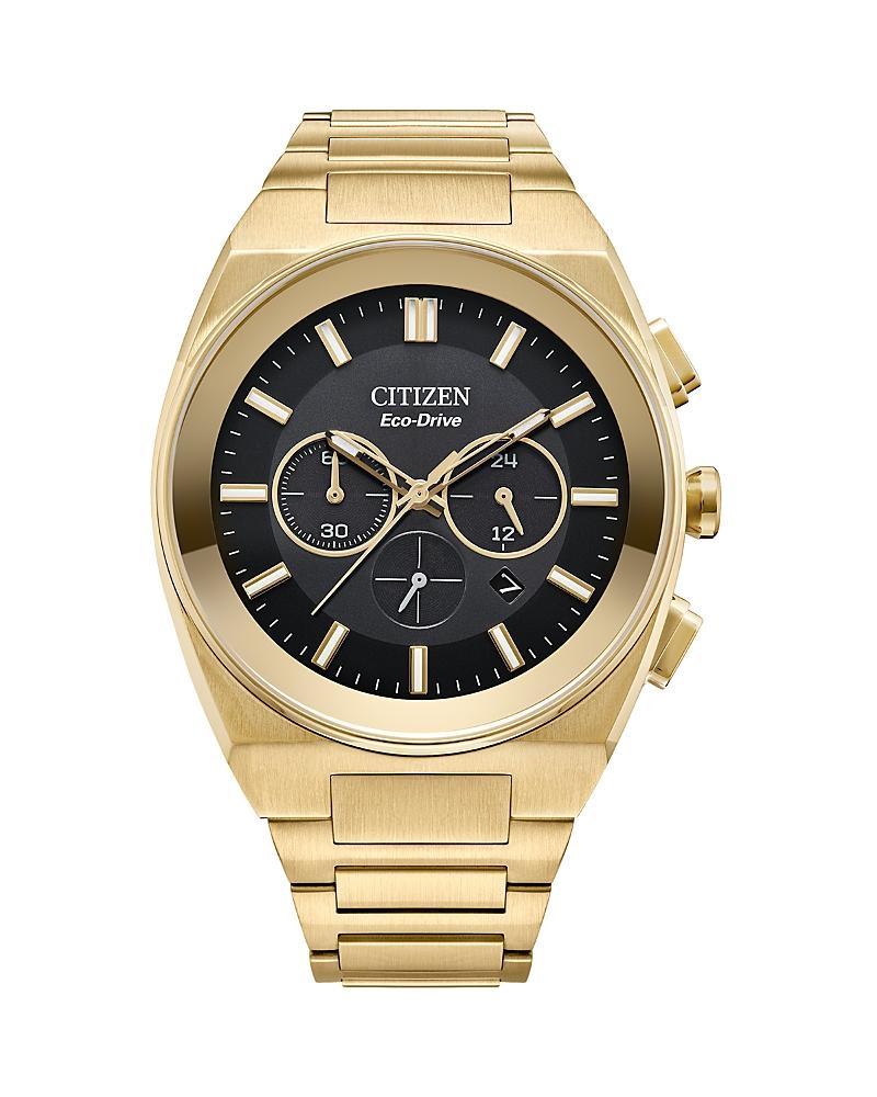 Citizen Mens Gold Eco-Drive Water Resistance 50 Stainless Steel Bracelet Watch Product Image