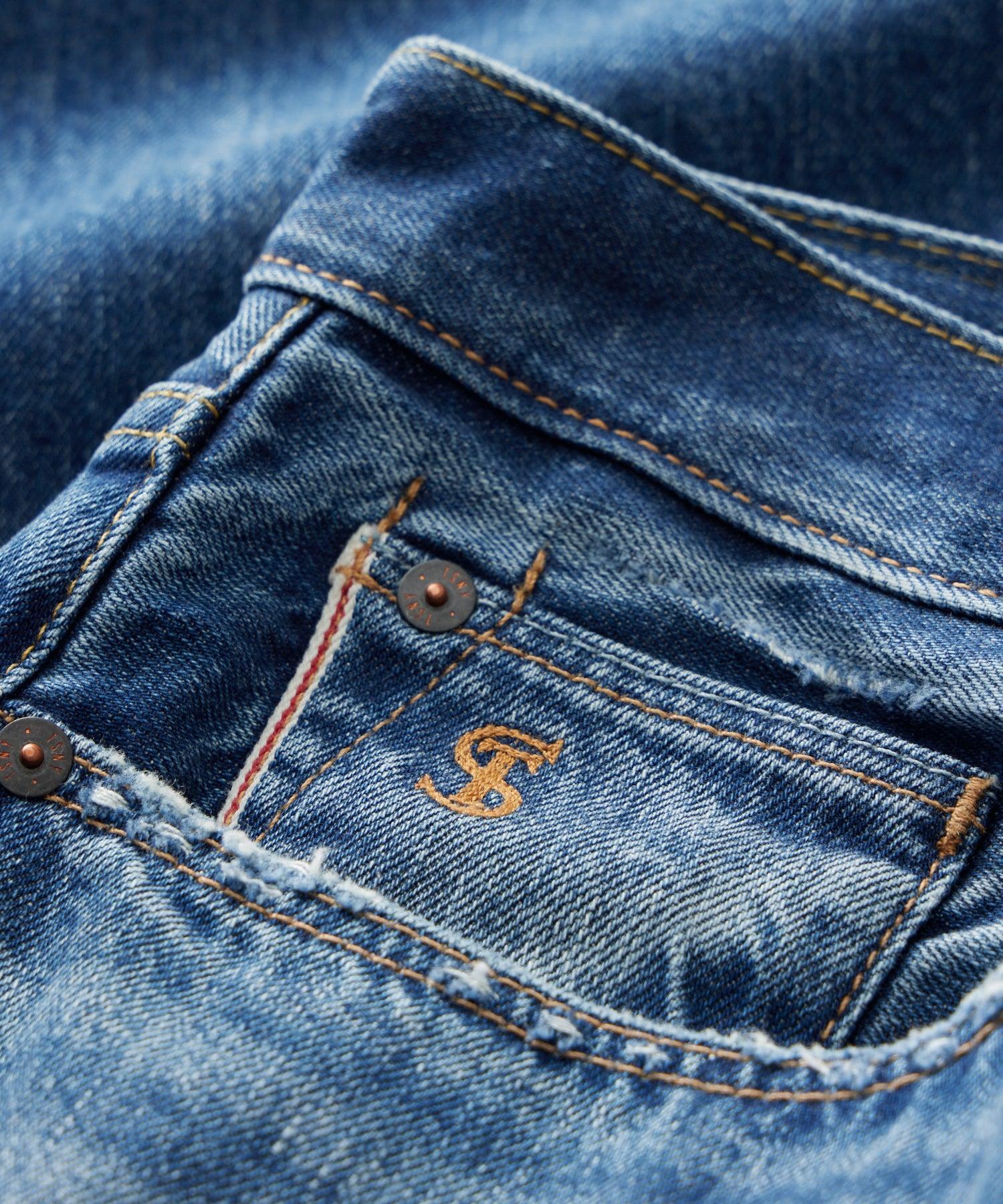 Relaxed Selvedge Jean in Medium Crease Wash Product Image