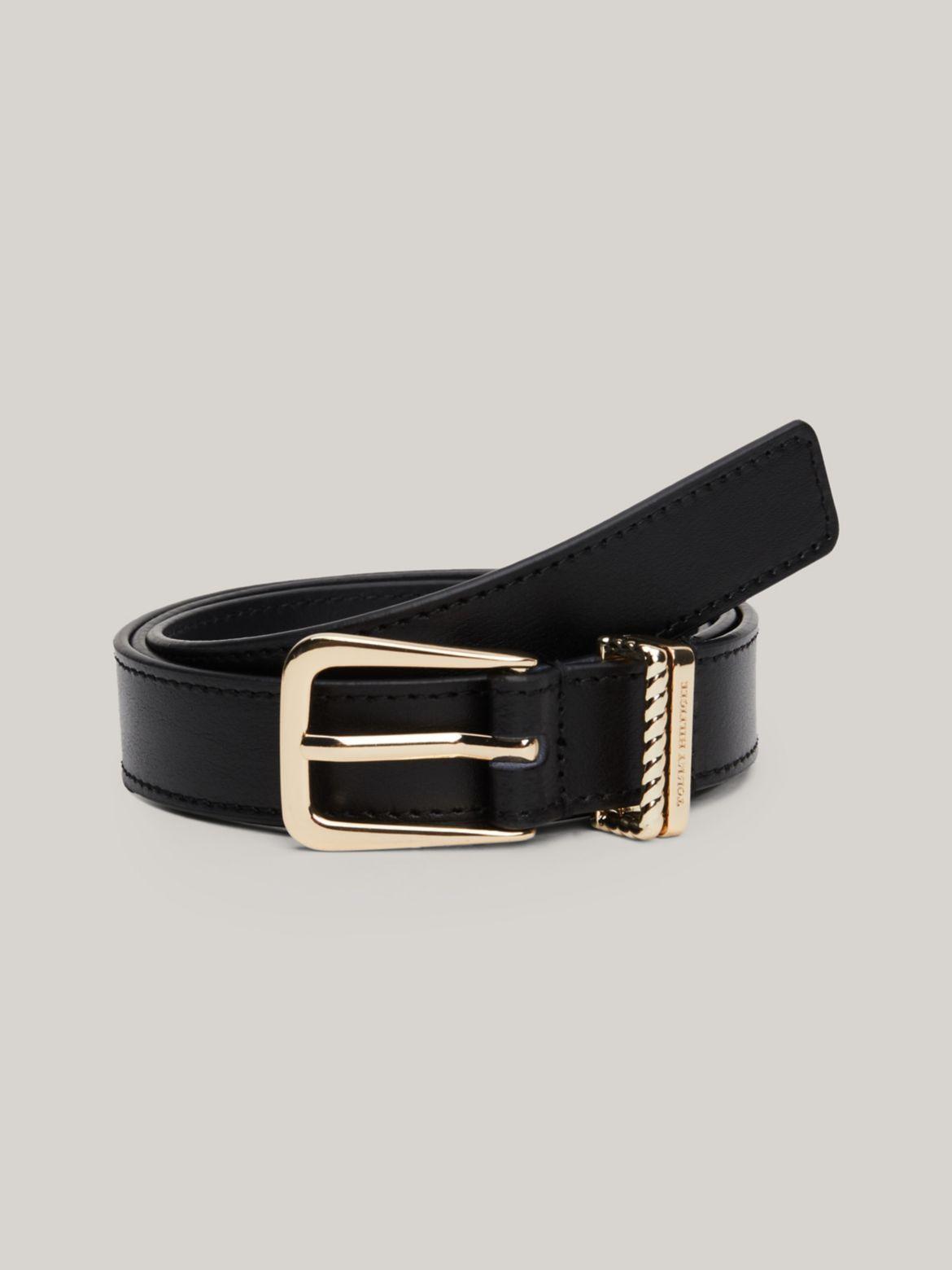 Tommy Hilfiger Women's TH Luxe Double Keeper Leather Belt Product Image