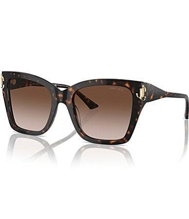 Jimmy Choo Womens JC5012F 54mm Havana Square Sunglasses Product Image