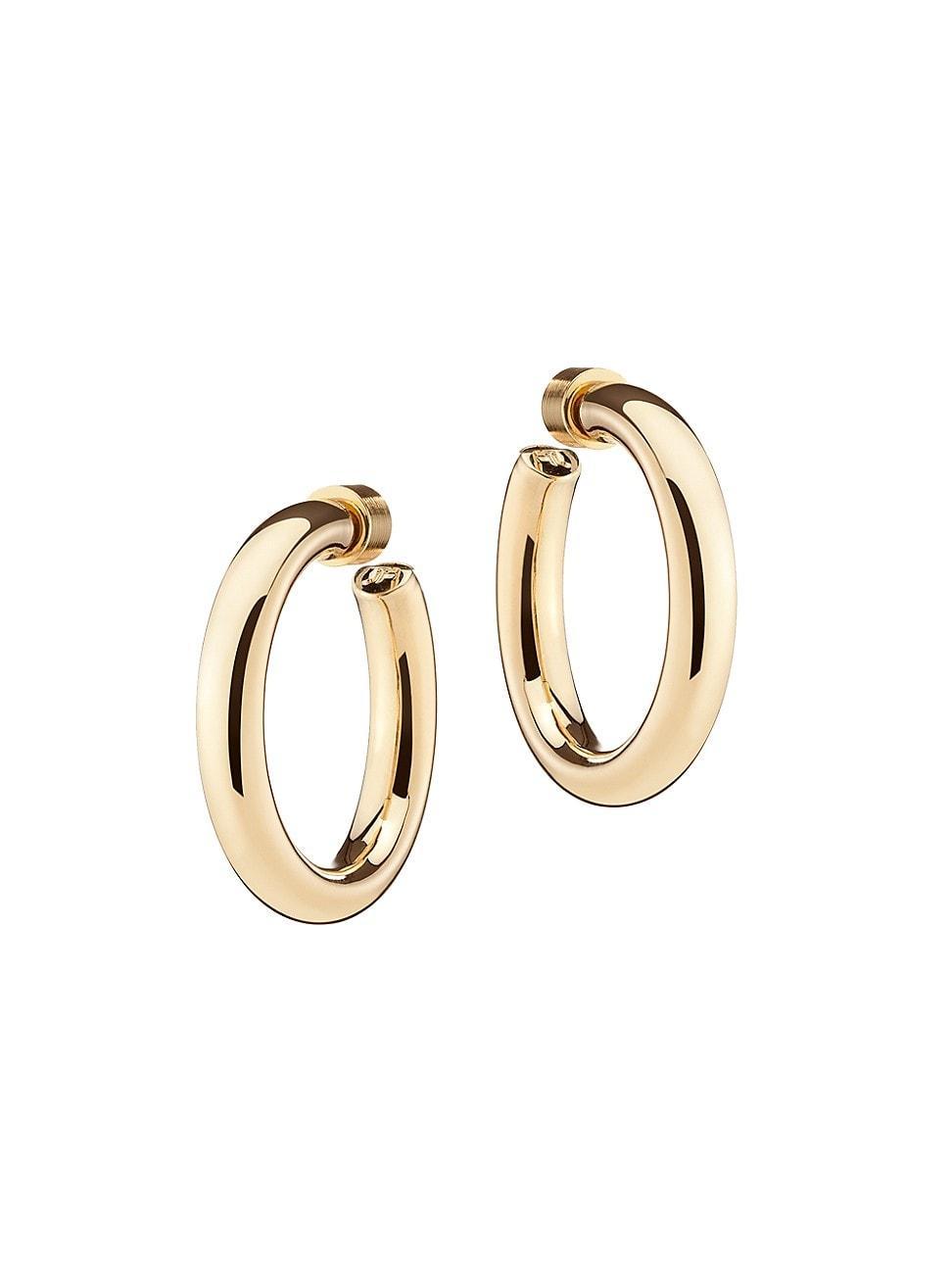 Womens Natasha 10K-Gold-Plated Mini Hoop Earrings Product Image