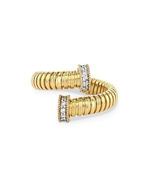 Alberto Milani 18K Yellow Gold Via Mercanti Diamond Tubogas Wrap Ring Product Image