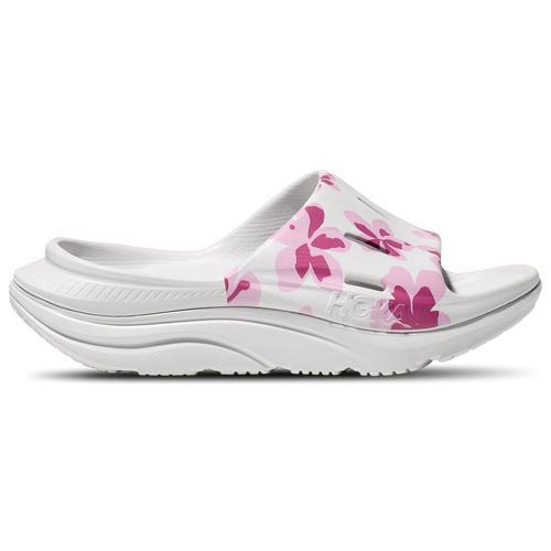 HOKA Womens Ora Slides 3 - Running Shoes Nimbus Cloud/Pink Twilight Product Image