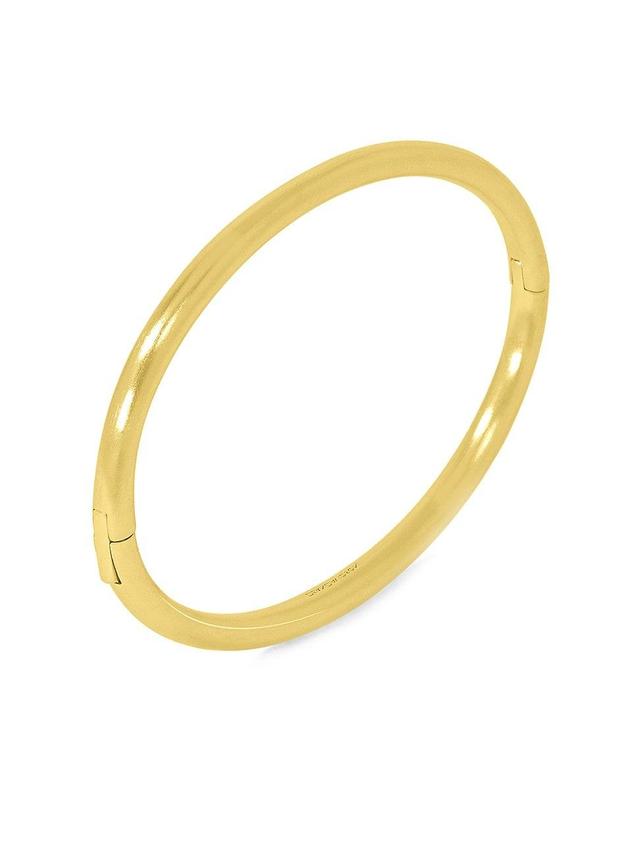 Womens Dune 22K-Gold-Plated Oval Bangle Product Image