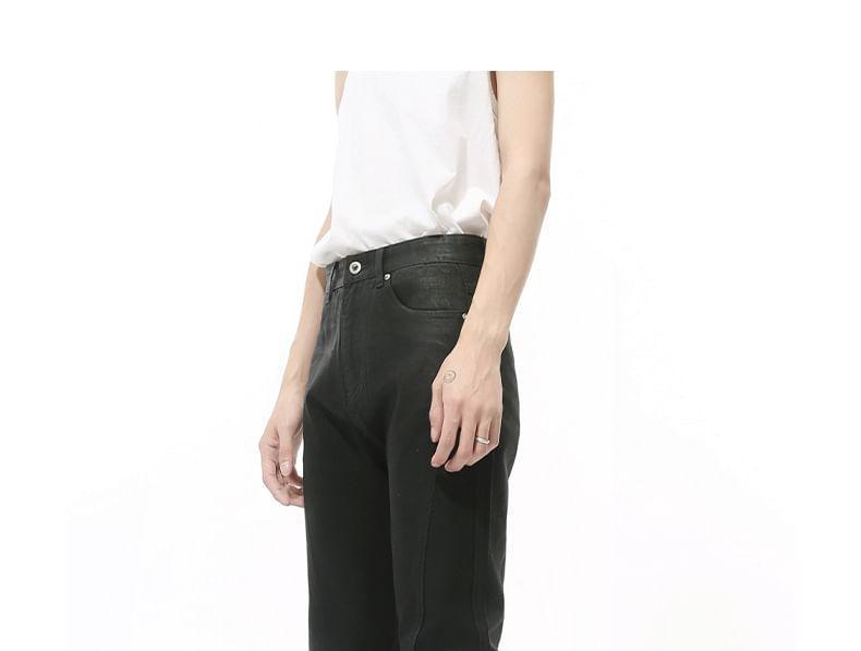 High Waist Washed Flared Jeans Product Image