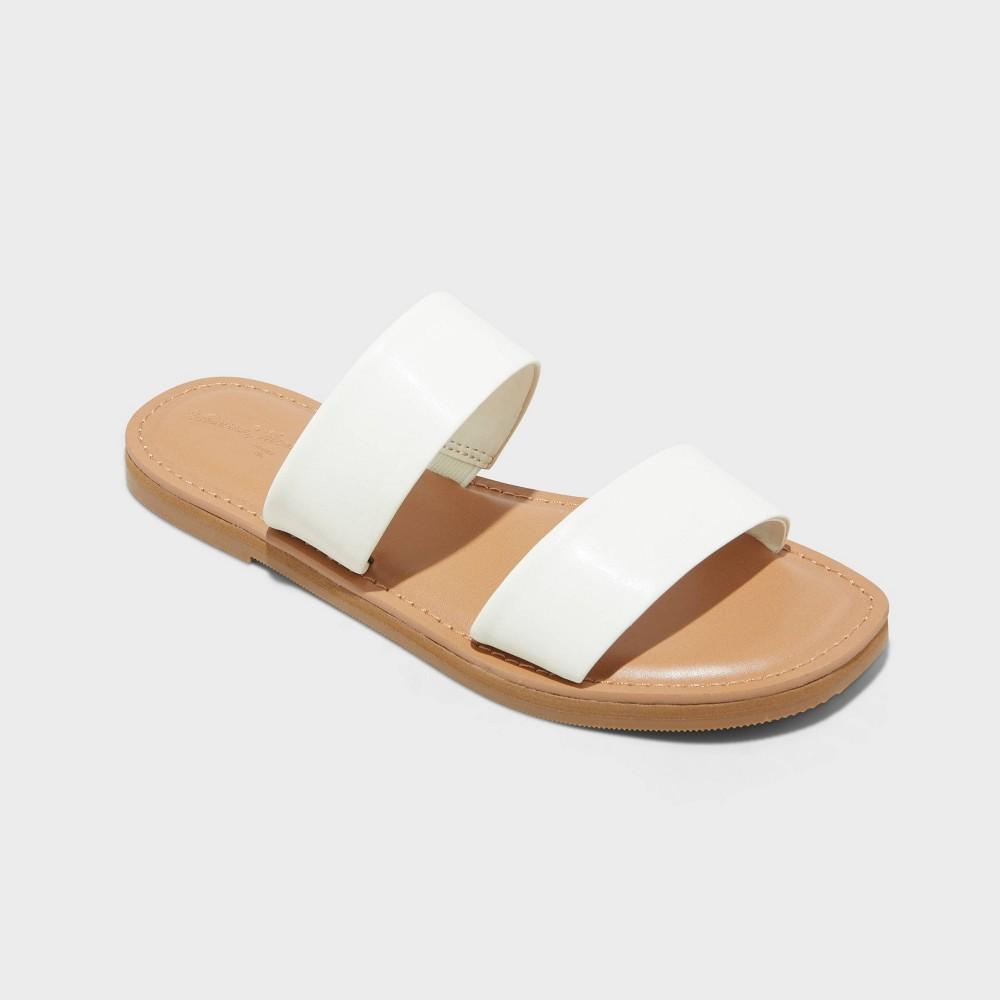 Womens Dora Footbed Sandals - Universal Thread Cream 9 Product Image