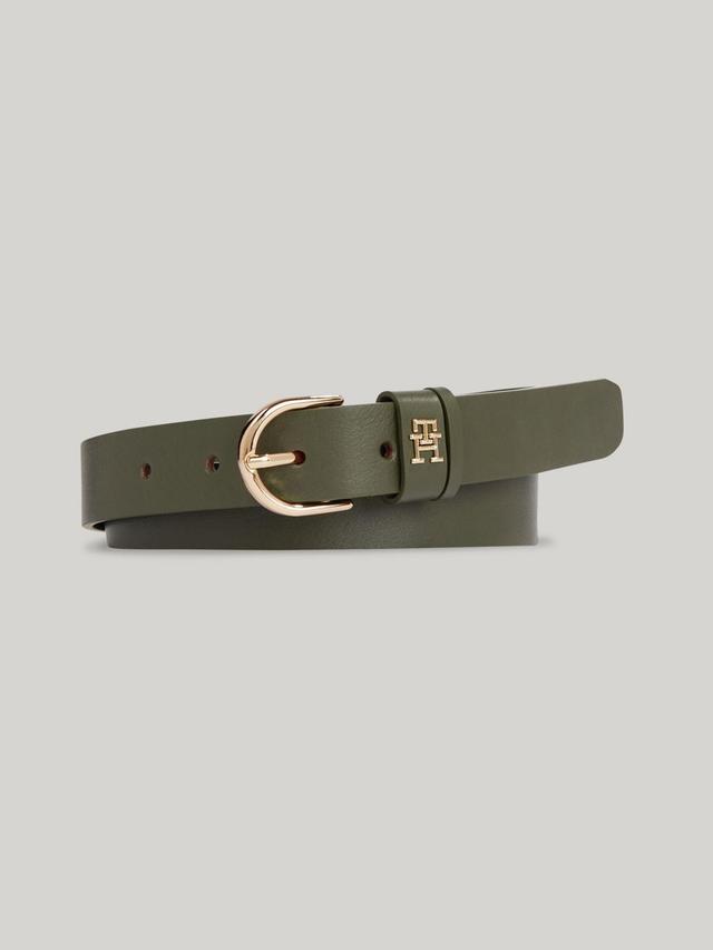 Tommy Hilfiger Women's TH Logo Leather Belt Product Image