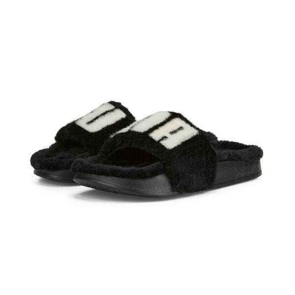 PUMA Leadcat 2.0 Fuzz Women's Slides in Black/White Product Image