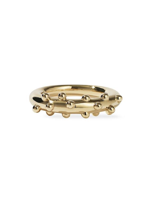 Womens Neptune Anemone Textured 23K Gold-Plated Ring Product Image