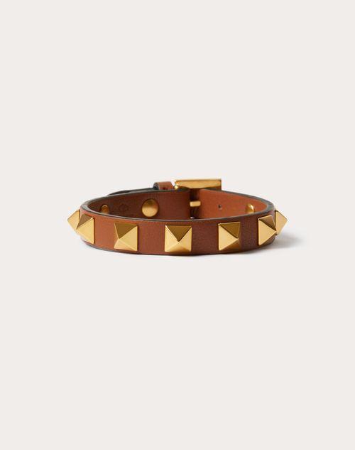 ROCKSTUD BRACELET IN LEATHER AND METAL Product Image