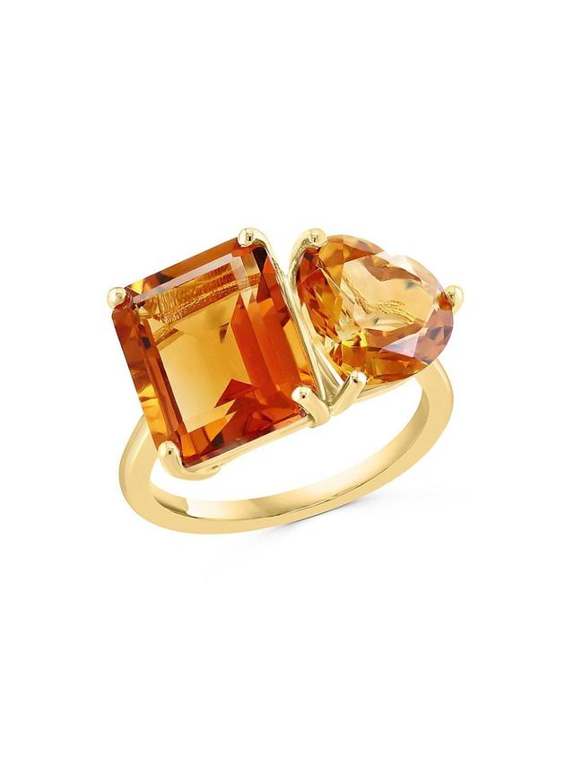 Womens 14K Yellow Gold & Citrine Ring Product Image