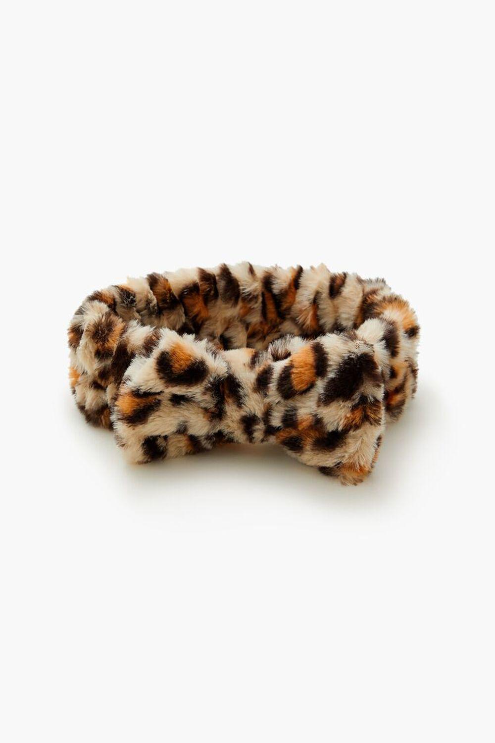 Faux Fur Leopard Print Headwrap | Forever 21 Product Image