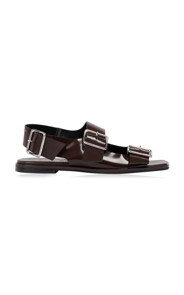 Tekla Leather Sandals In Brown Product Image