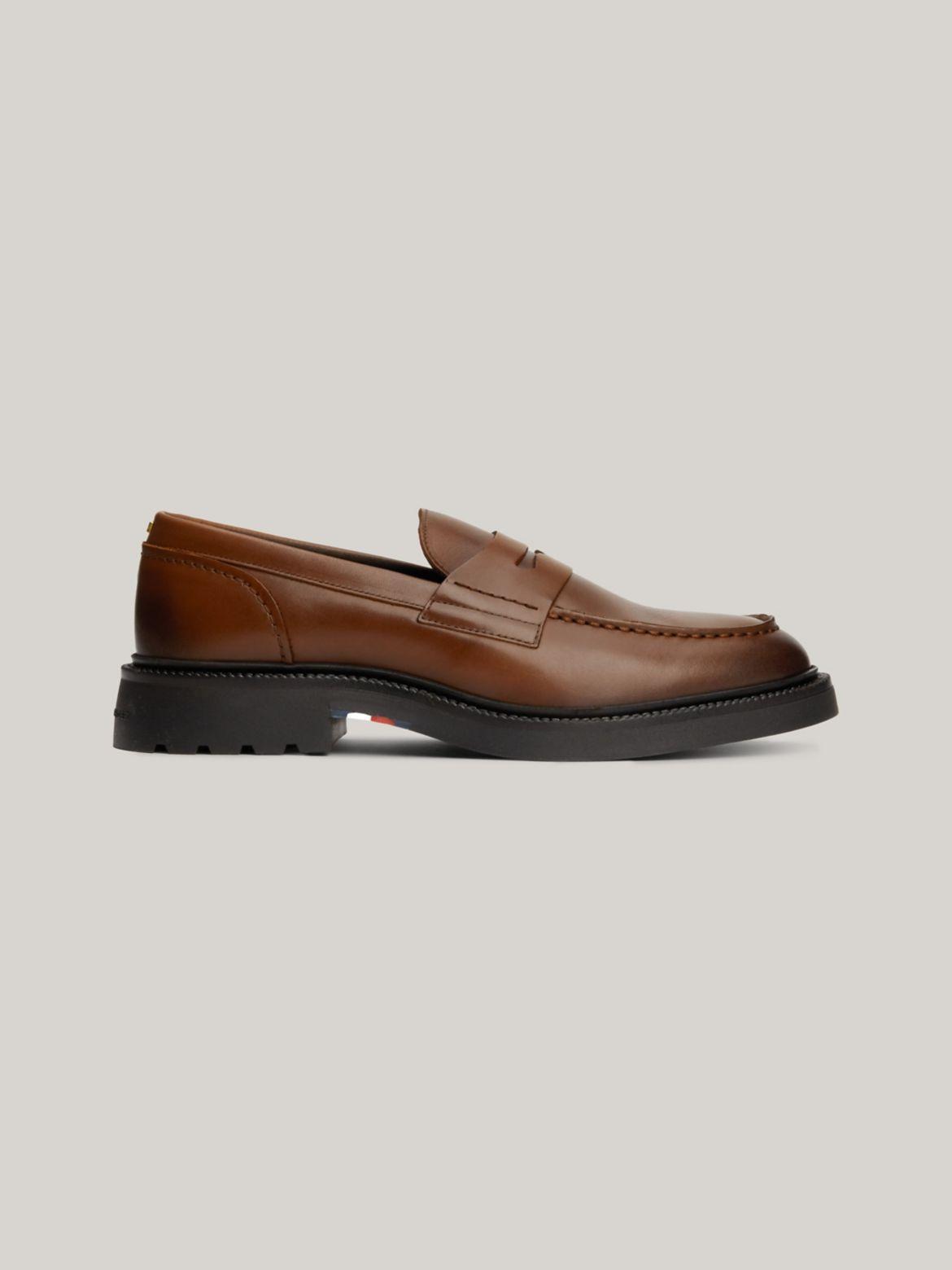 Tommy Hilfiger Men's Tommy Flag Leather Loafer Product Image